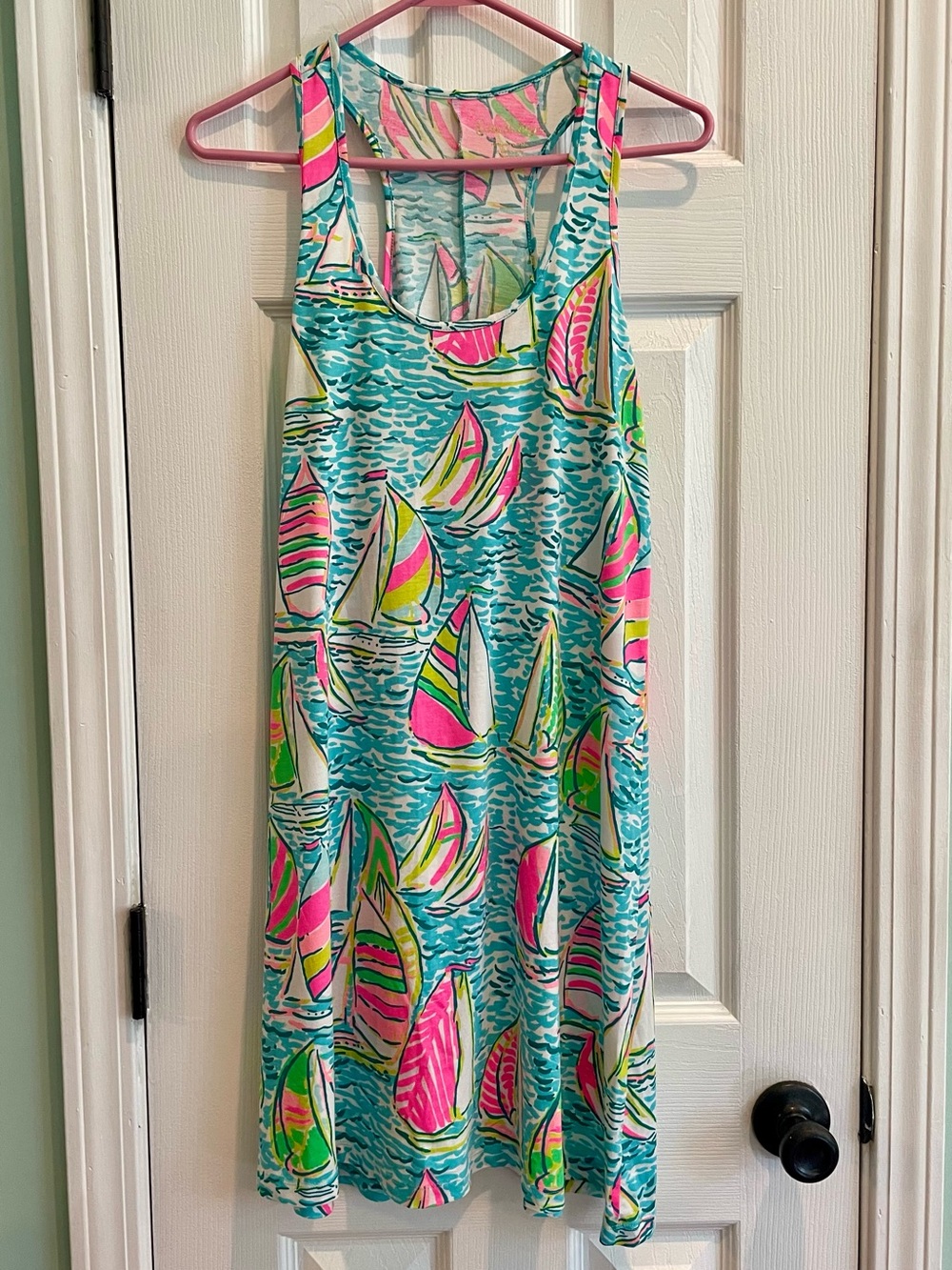 Lilly Pulitzer “You Gotta Regatta” Racerback Dress | Size Small | 100% Cotton